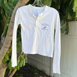 Brandy Melville John Galt Nantucket Island Long Sleeve T-Shirt.
